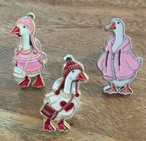 3x Lustiger Pin Gans