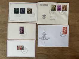 Liechtenstein - 1958-1965 5x FDC hoher KW