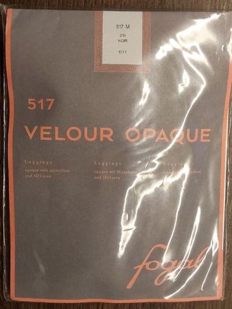 Leggings Velour opaque fogal M schwarz neu