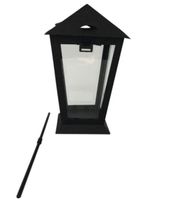 Grablaterne mit Stab 14x14x25 cm schwarz