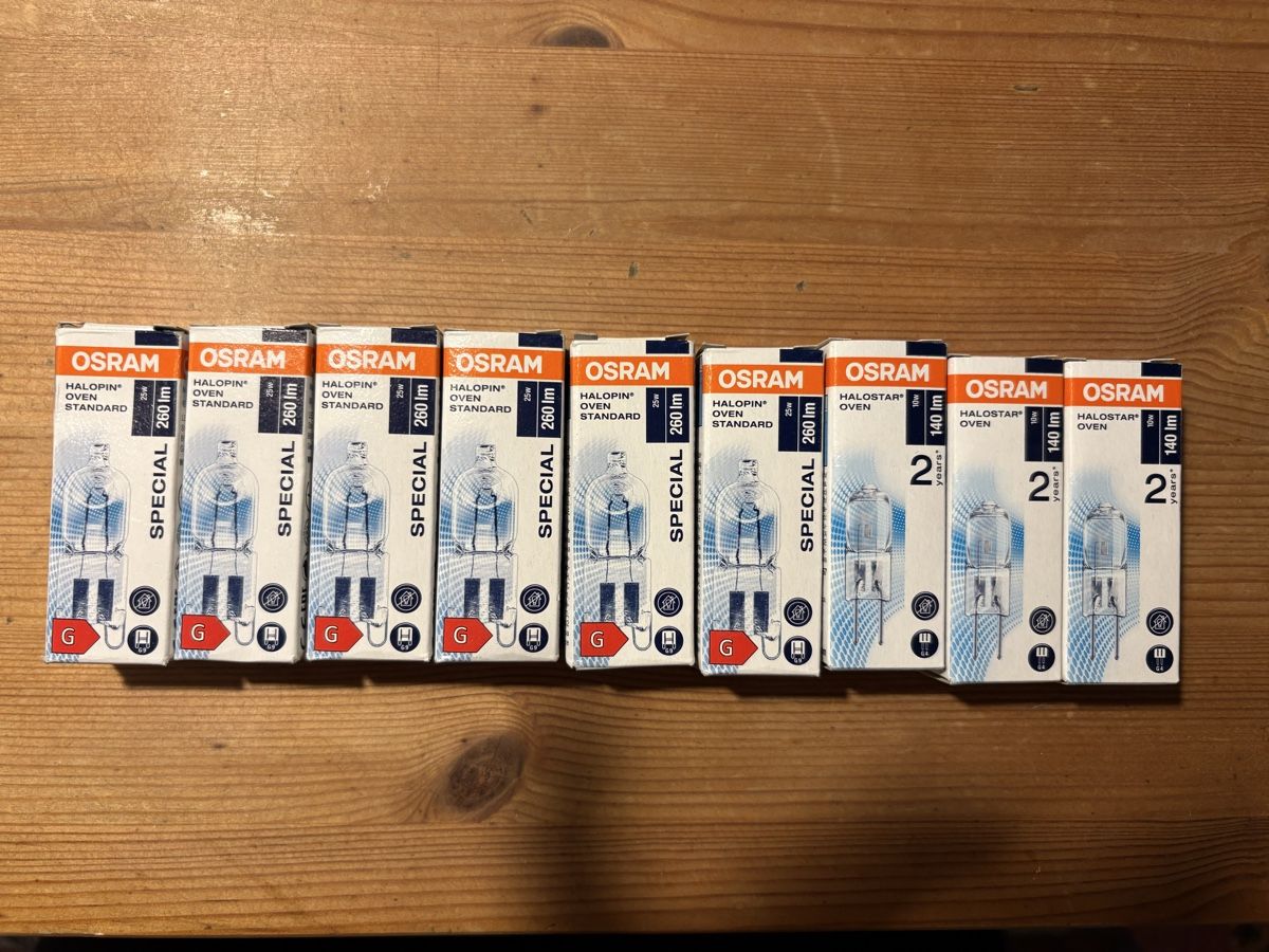 Osram Lampade: Halogen Oven Osram 9Stk – Nuovo e nell'imballaggio originale da Wittenbach venduto da kramerei.vanessa