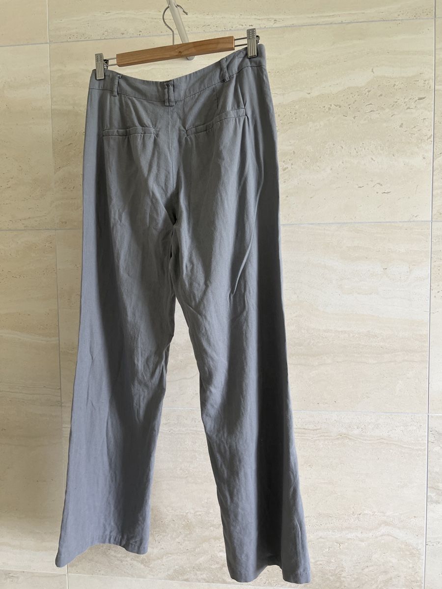 Pantaloni: Leichte Leinen/Baumwolle Hosen Gr. 36, M "Motel" Grau-blau – Usato da HORGEN venduto da vladibarca10 1