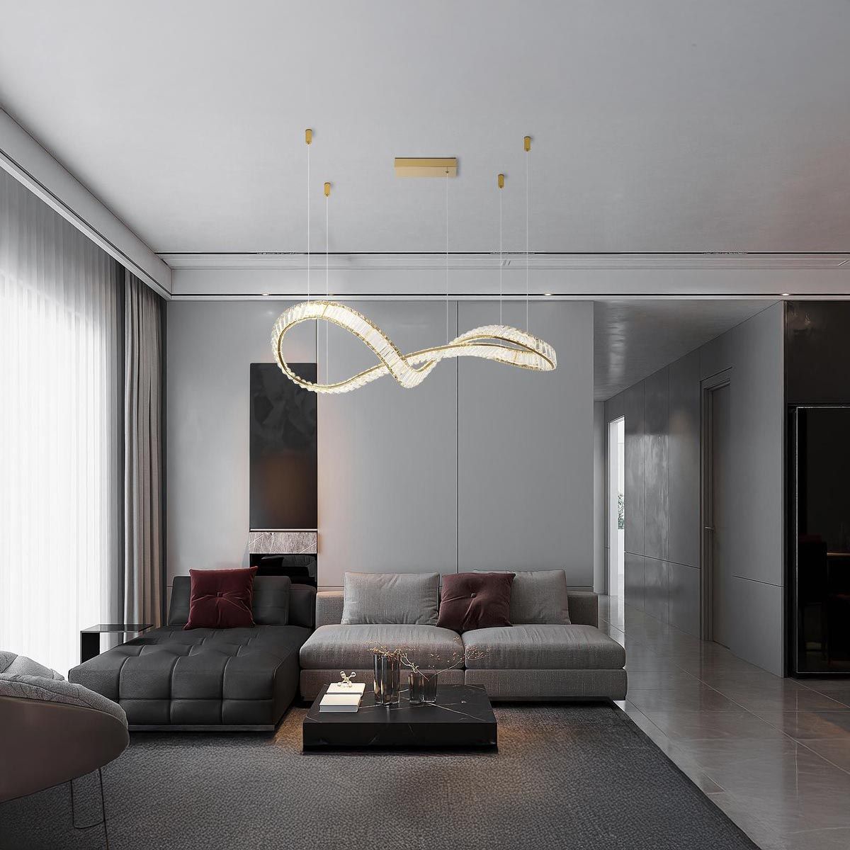 Lampadari & plafoniere: LED Pendelleuchte, Gold, 110 cm x 33 cm – Nuovo (secondo la descrizione) da Kreuzlingen venduto da Smart-Light 1