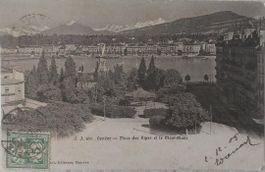 GENÈVE -  Place des Alpes & Mont-Blanc -1905