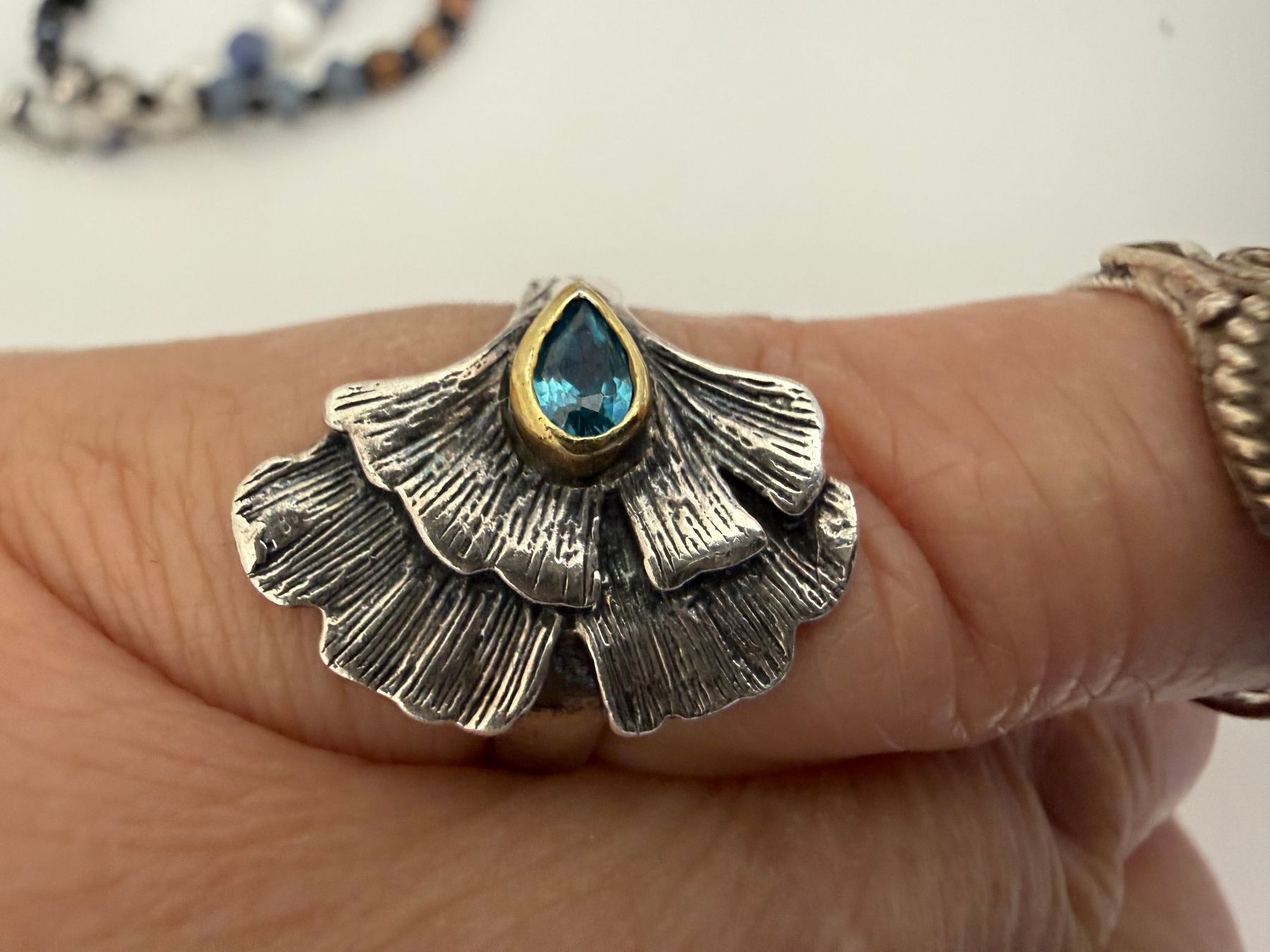 Bagues: Silber Ring 925 Ring Gingko – D'occasion à Kirchdorf AG par coco123