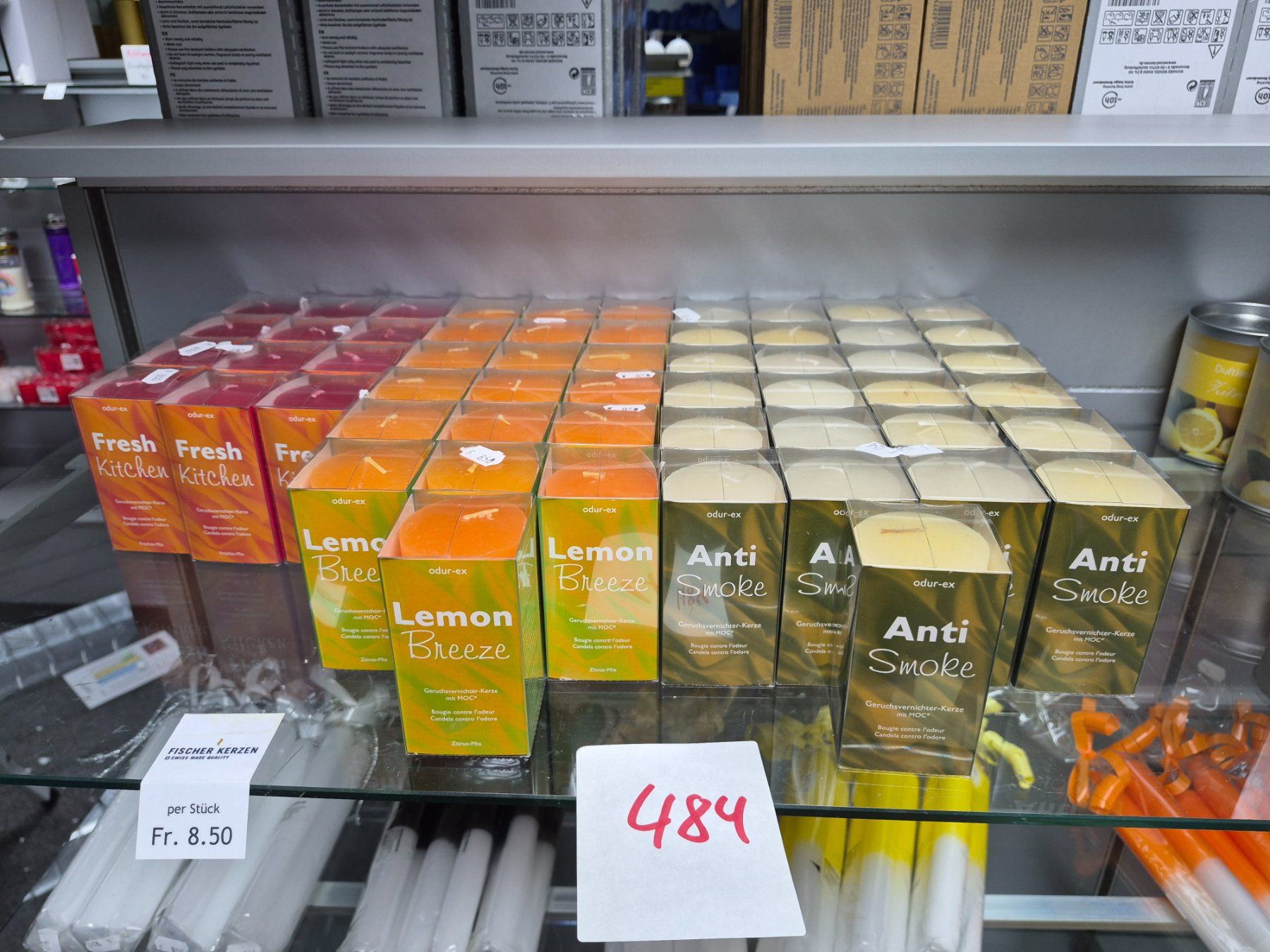 Kerzen: 484 Posten Duftkerzen aus Liquidation – Neu (gemäss Beschreibung) aus Derendingen von Meisterstuecke