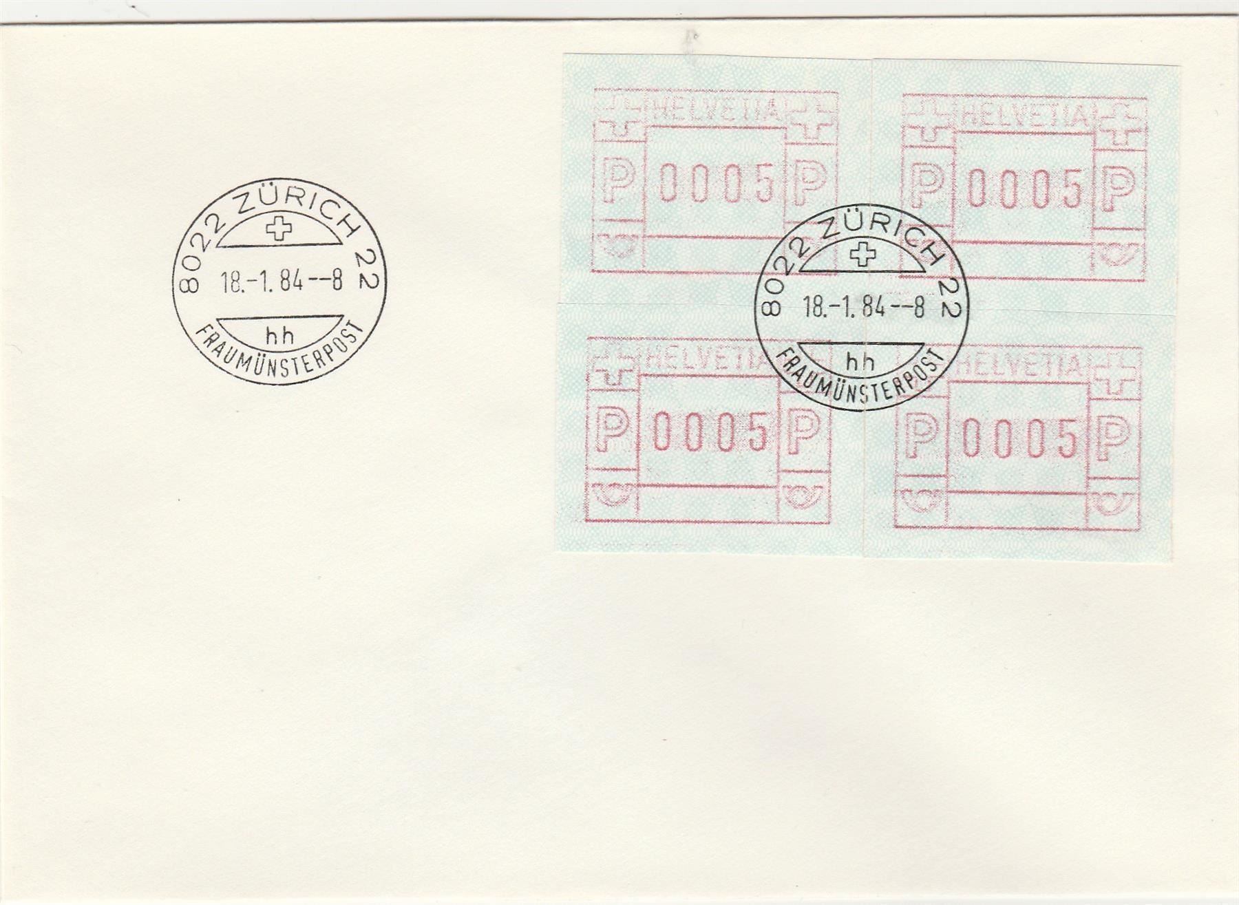 Alle Briefmarken: FDC Nr. 6IIIb mit 4 Marken – Gebraucht aus Oberglatt ZH von Wiedmi6