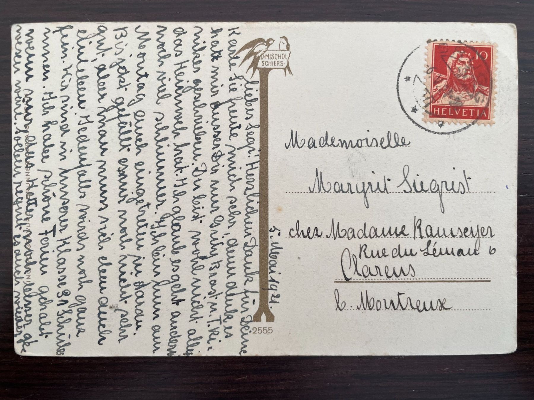 Cartoline postali: SCHUDERS Sulzfluh, Winter, Schnee, Mischol, "Heimat", 1921 – Usato da Wald ZH venduto da TLILEF 1