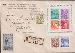 1934, W1 (Nabablock), Nr.194-200 (LANDSCHAFTSBILDER) komplet