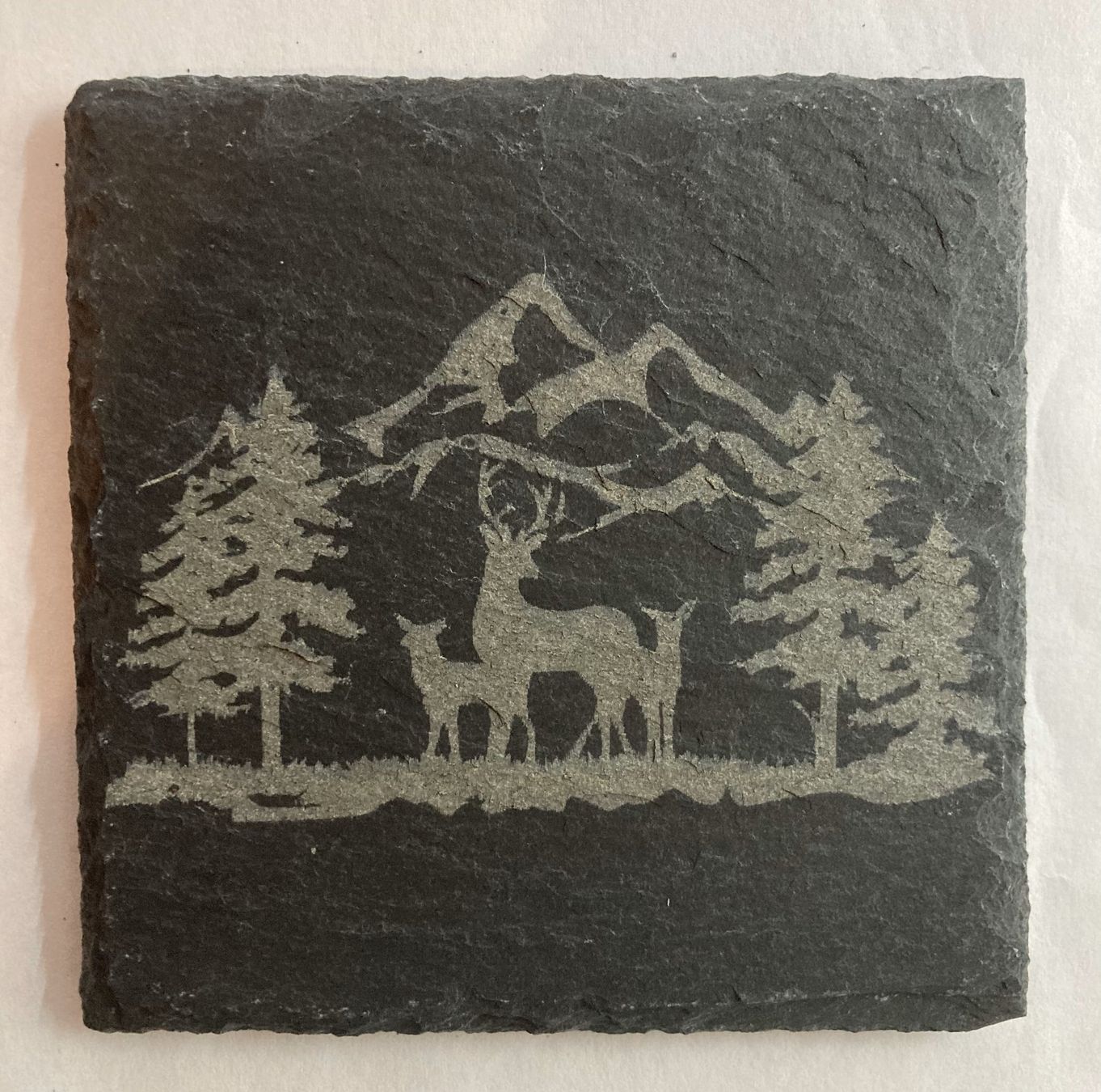 Sottobicchieri: Schieferuntersetzer mit Gravur – Nuovo e nell'imballaggio originale da Trimmis venduto da Laserart_FN