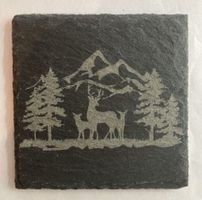 Schieferuntersetzer mit Gravur