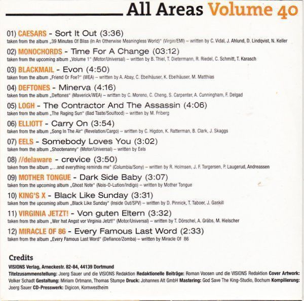 CD: All Areas Volume 40 F15 – Usato da Sessa venduto da fraenklishop 1