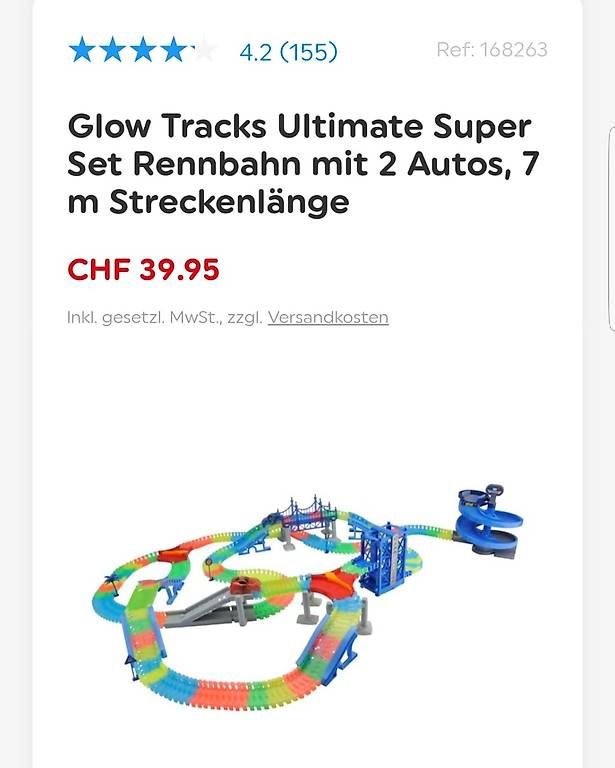 Piste: Glow Tracks Auto Rennbahn – Usato da Richterswil venduto da DRW91 1