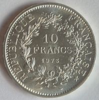Frankreich 10 Francs 1973 «Hercule» – 900er Silber (R123)