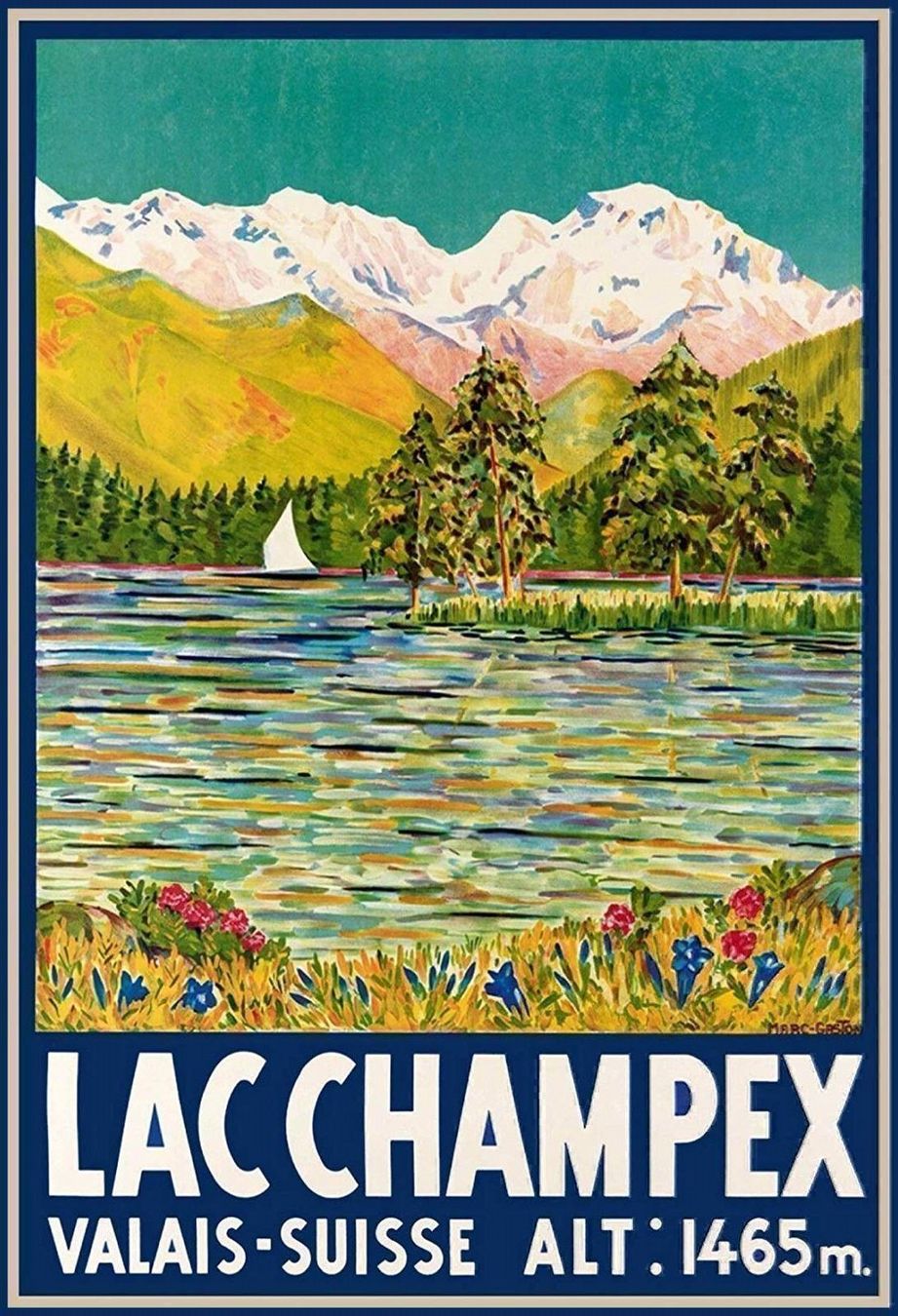 Insegne: Blechschild-LAC CHAMPEX VALAIS-SUISSE – Nuovo e nell'imballaggio originale da Rupperswil venduto da big-one-sale