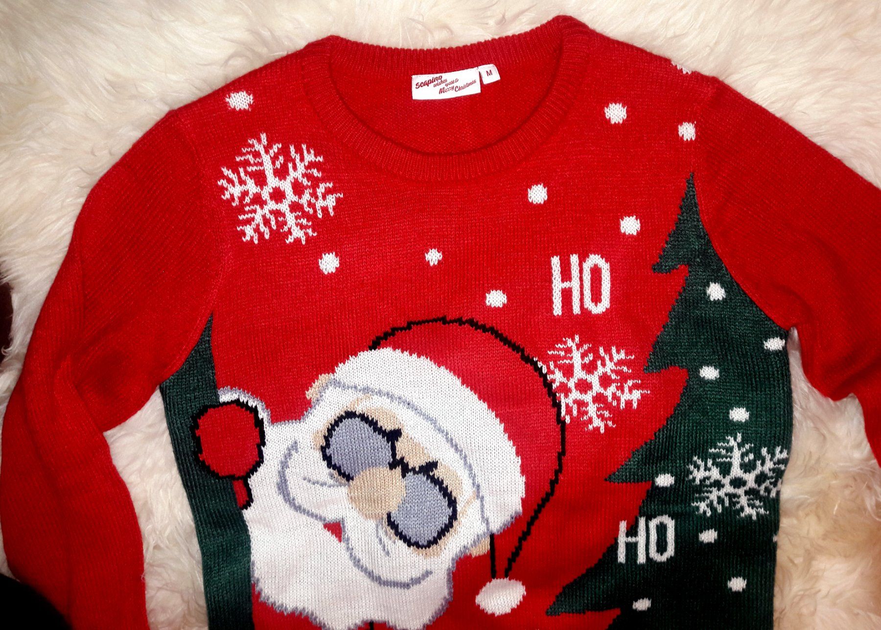 Maglioni & Felpe: Weihnachtspulli crazy Santa Claus rot Gr. M – Nuovo (secondo la descrizione) da Zürich venduto da Mukumukus 1