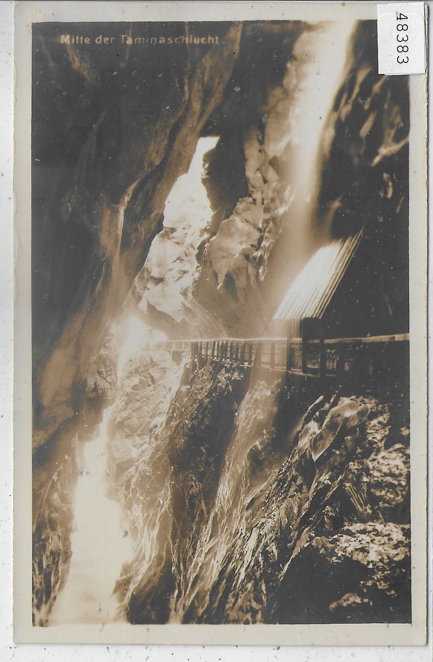 Cartoline postali: Mitte der Taminaschlucht – Usato da Ettingen venduto da Kartenplanet