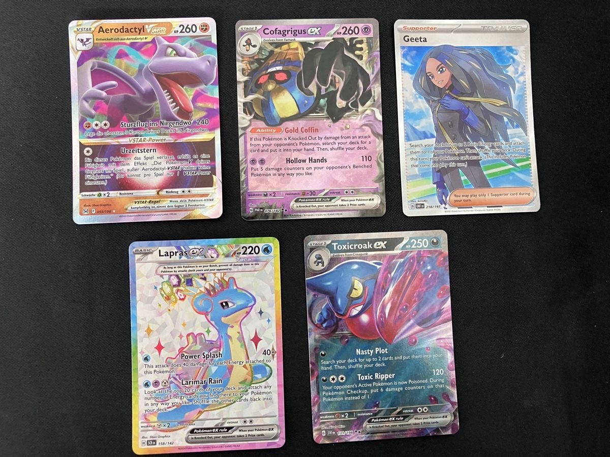 Pokémon Carte collezionabili: Seltene Pokémon-Karten bundle: 5 Karten mit Sleeve – Usato da Riedikon venduto da Manly13