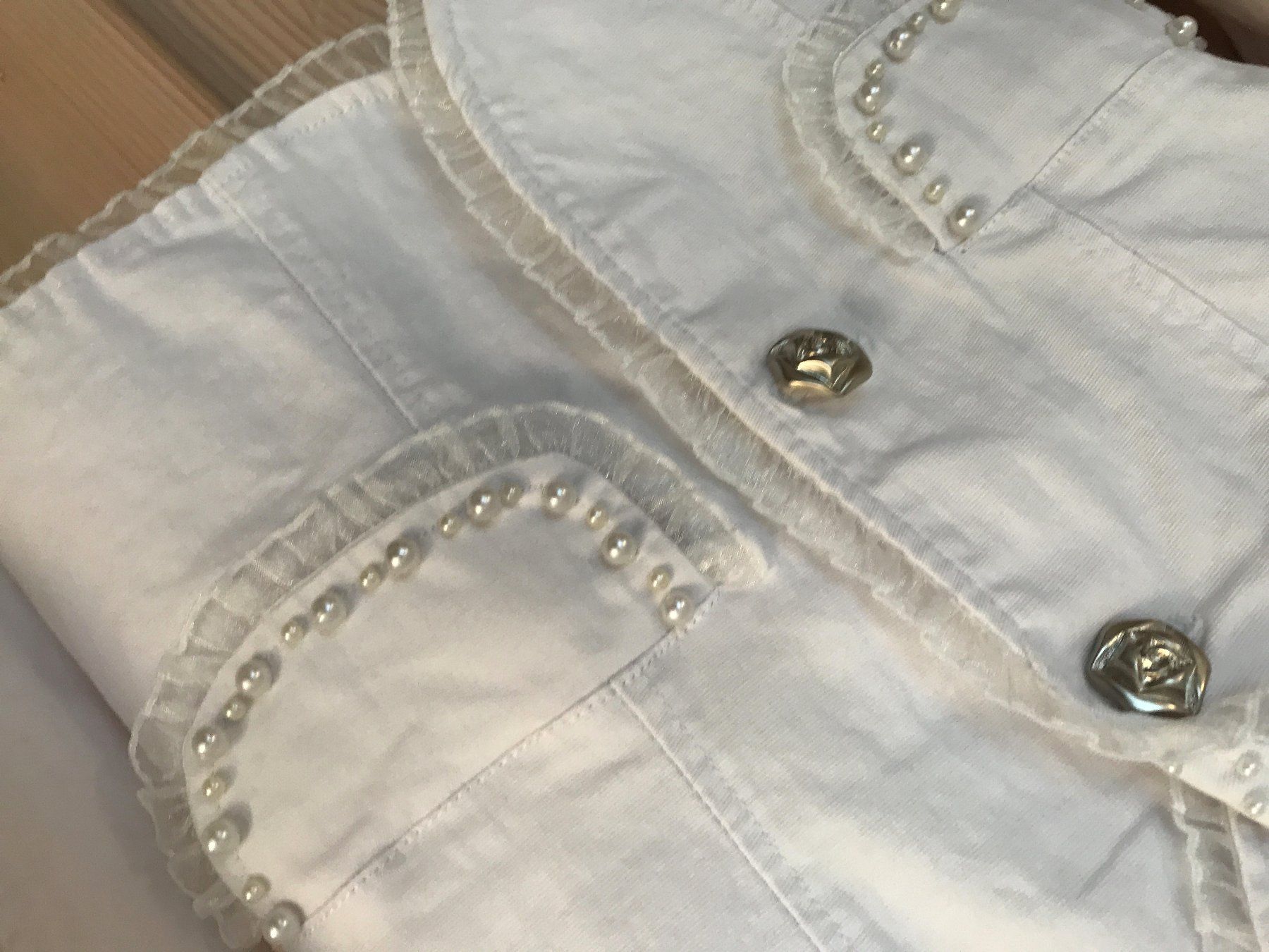 Giacche: Jeansjacke weiss/ Baumwolle/ Gr. 36 – Usato da Dübendorf venduto da nerino03 1
