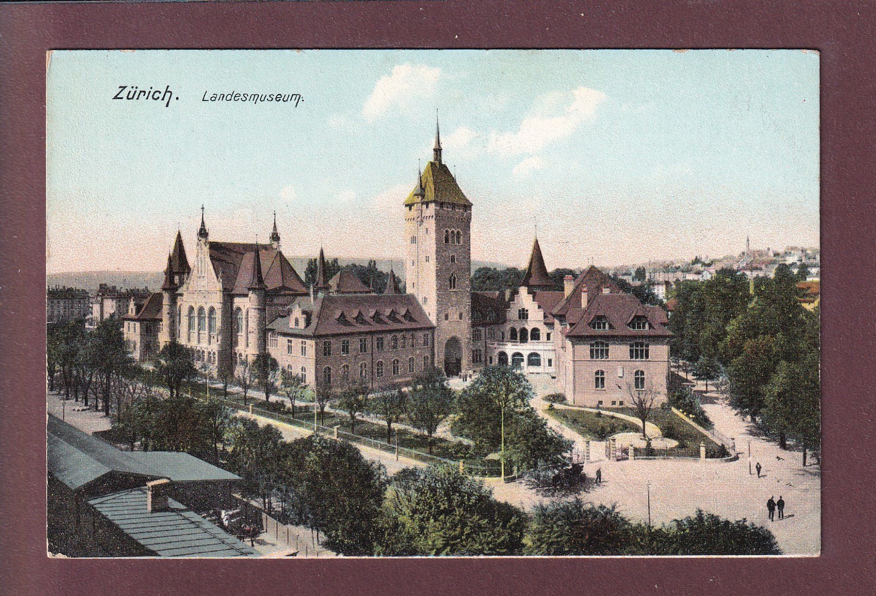 Ansichtskarten: ZÜRICH - Landesmuseum – Gebraucht aus Pully von nicecards