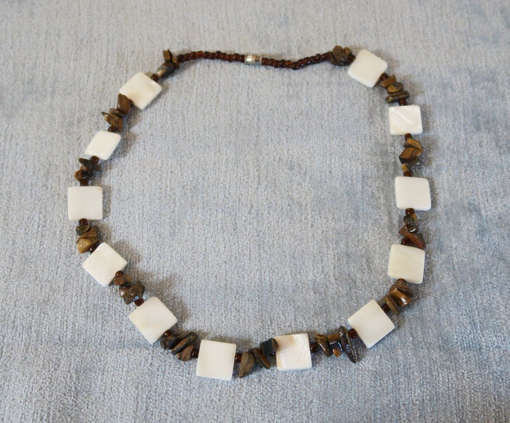 Catenine: Kette Perlmutt/Tigerauge – Usato da Brittnau venduto da marlenestone 2