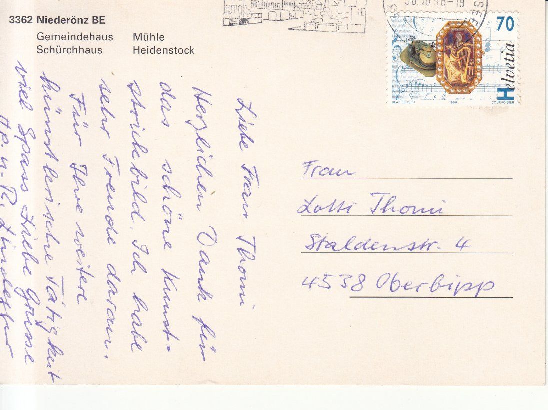 Cartes postales: Niederönz 1996 – D'occasion à Bürglen TG par StampGraf 1