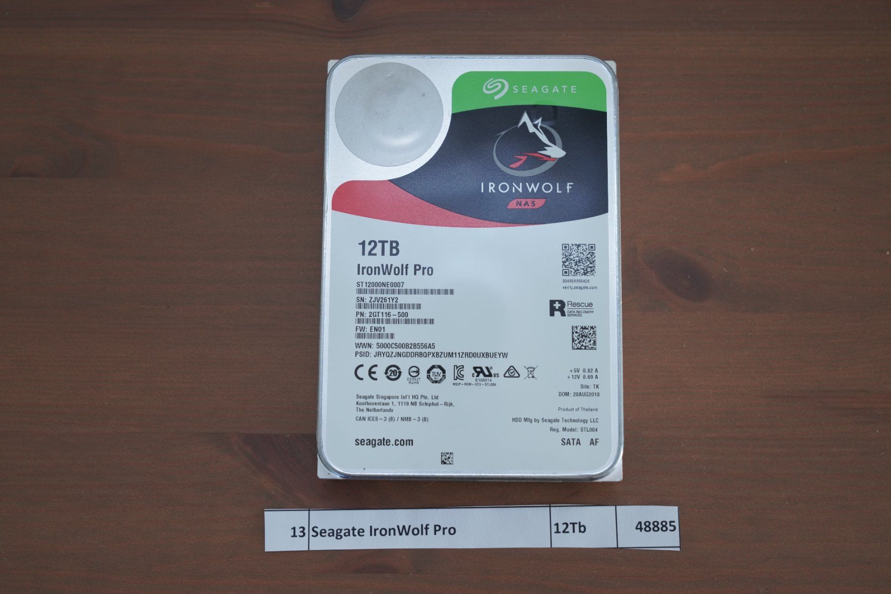 Seagate Dischi rigidi: Disk SATA 12Tb Seagate IronWolf Pro NAS - 48885 Stunden – Usato da Zürich venduto da Lock5151