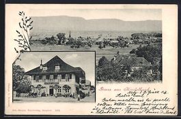 Hindelbank, Gasthof Löwen, Ortsansicht 