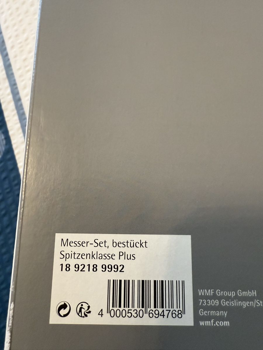 WMF Coltelli: NEU***WMF MESSER SET 6***SPITZENKLASSE PLUS*** – Nuovo e nell'imballaggio originale da Zürich venduto da Ceca52 5