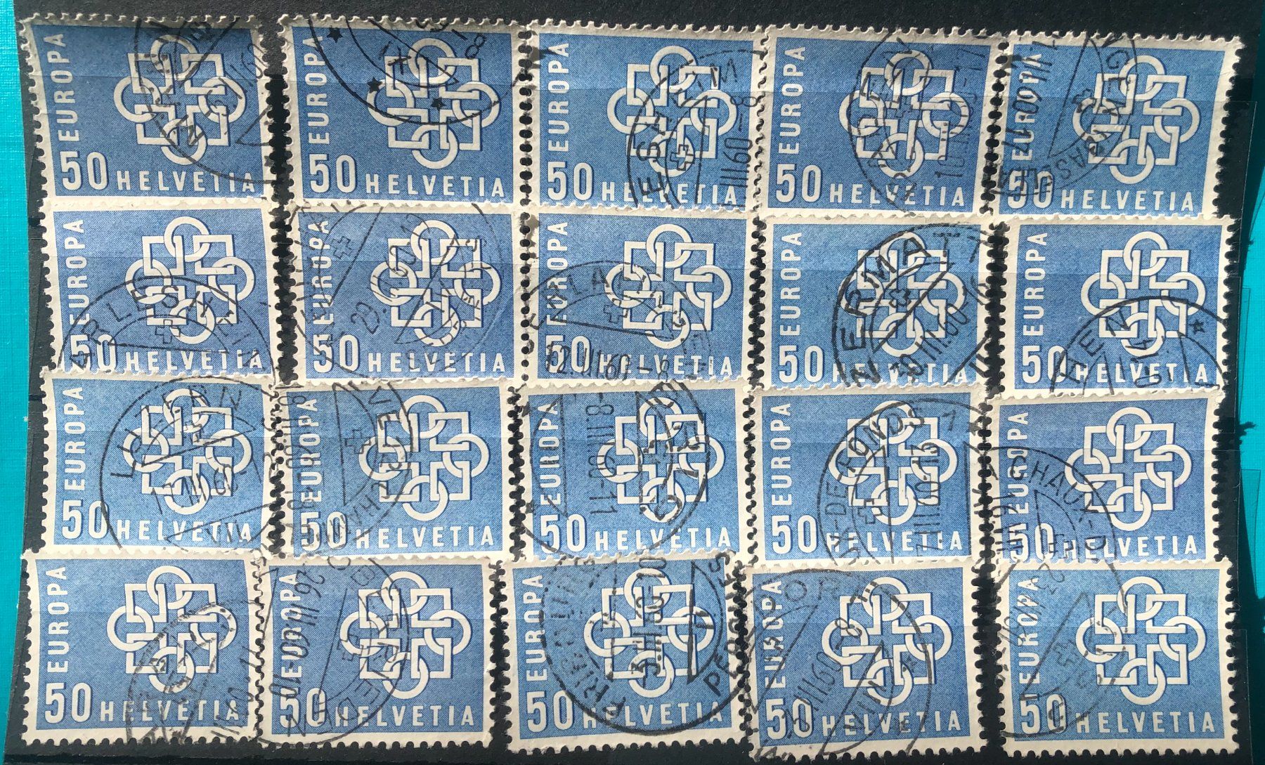 Tutti i francobolli: Nr.348 Steckkarte mit Stempel – Usato da Aarau venduto da Billa007