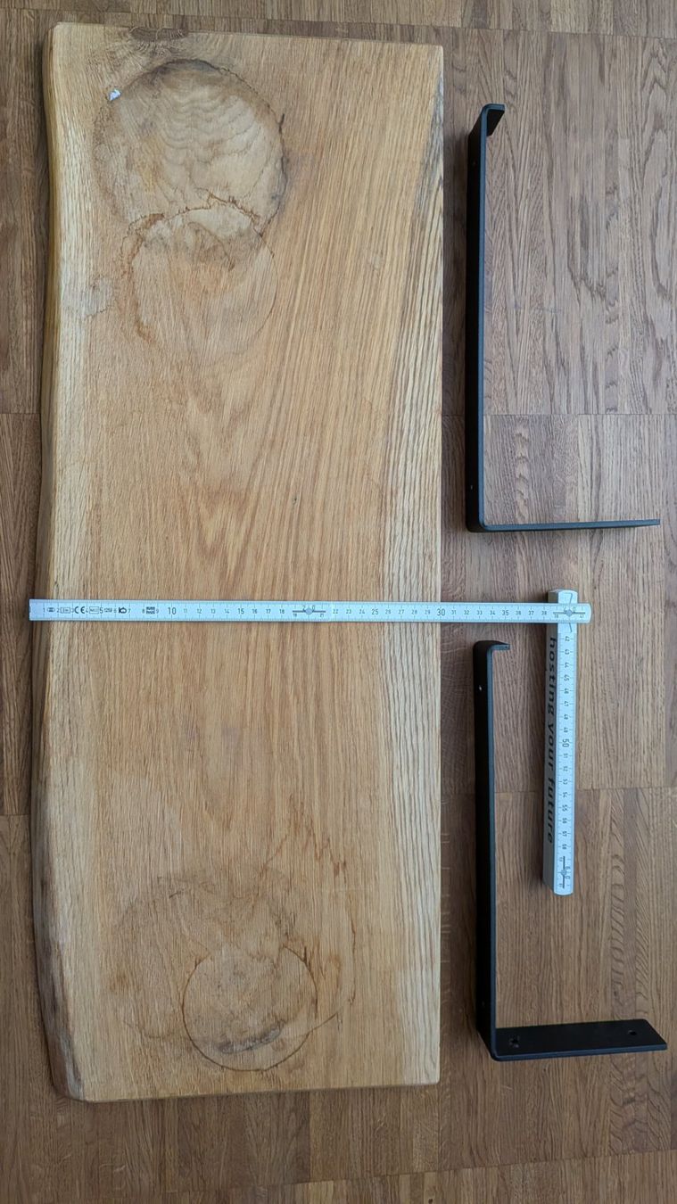 Regale: Schwebendes Wandregal "Rustikal" Eichenholz (80x30cm) – Gebraucht aus Zürich von mar_f5dp 2