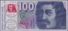 1975, 100 Fr, Banknote "Francesco Borromini", bankfrisch !