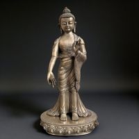 Bronze Buddha Figur Amoghasiddhi – Lehrende Geste – Nepal