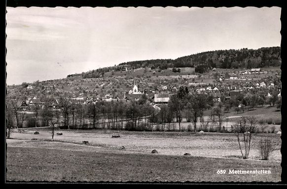 Cartes postales: Mettmenstetten, Teilansicht mit Kirche – D'occasion à Berlin par bartko-reher