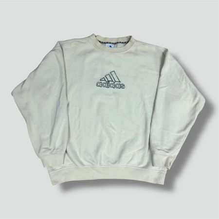 Adidas vintage 90s cream sweatshirt retro streetwear pull