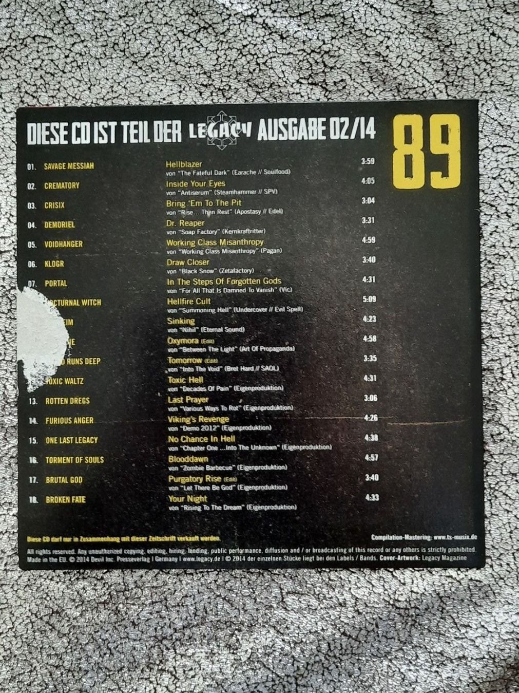 CD: SAMPLER LEGACY 02/14 – Usato da Lausanne venduto da BrigitteAnne 1