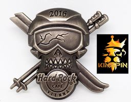 HARD ROCK CAFE Pin Skull & Ski Wien Österreich