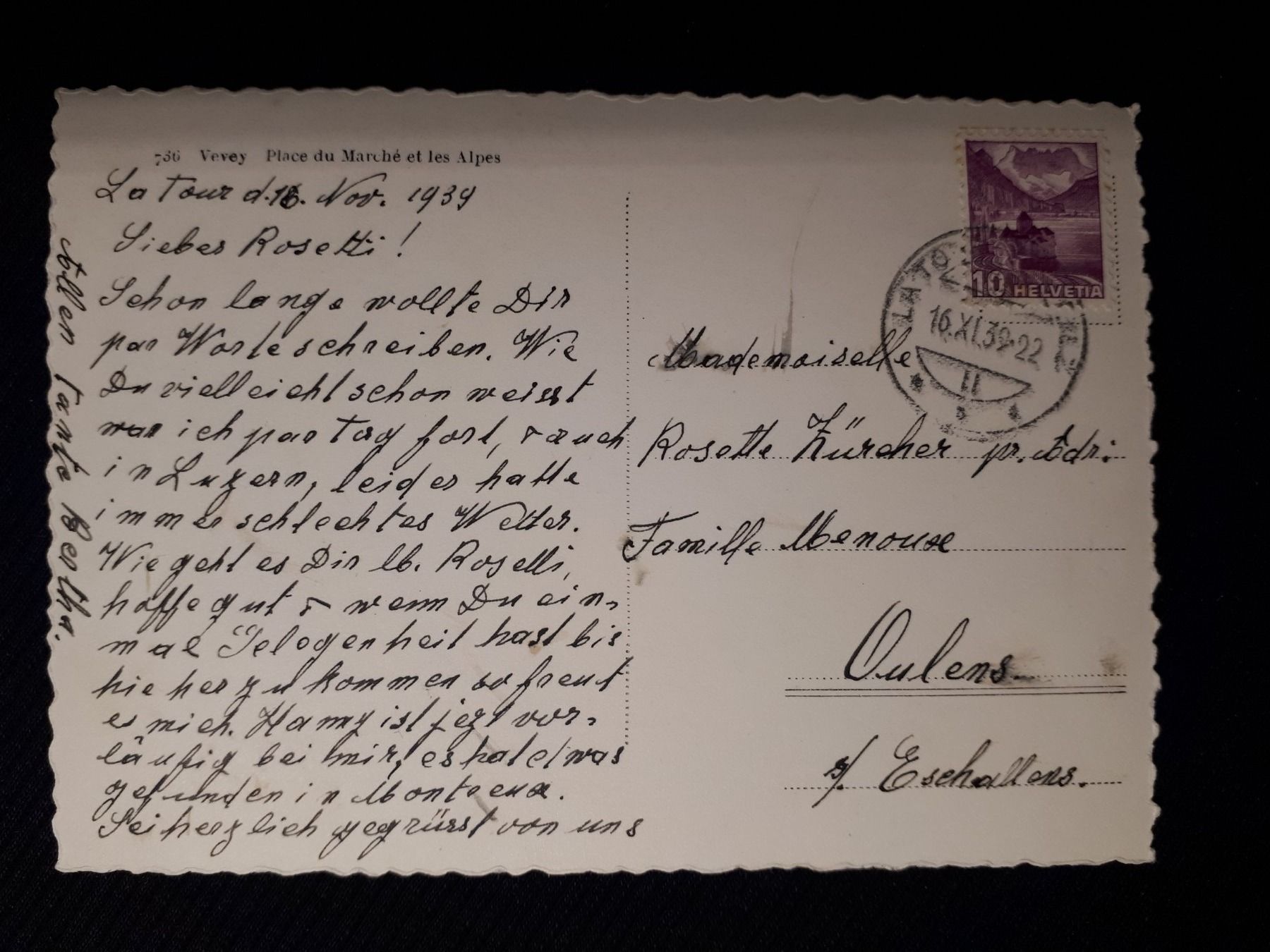 Ansichtskarten: VEVEY 1939 - TRES ANIMEE – Gebraucht aus Ponto Valentino von giorgia06 1