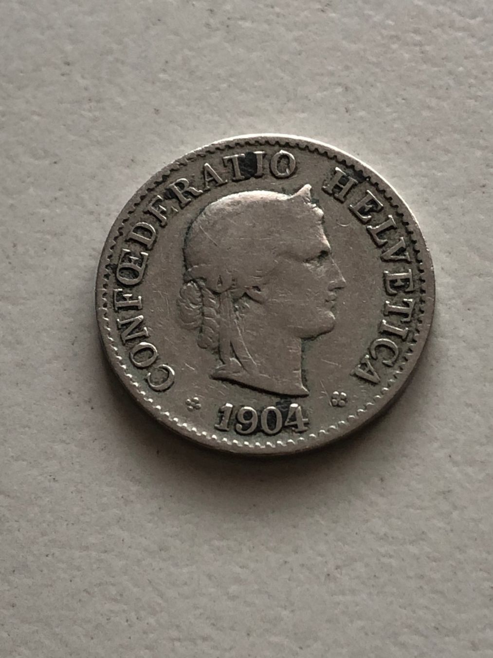 Alle Münzen: 5 Rp. 1904 – Gebraucht aus Schötz von Odpa