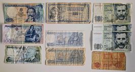 Lot de 10 billets de banque anciens (Europe & Balkans)