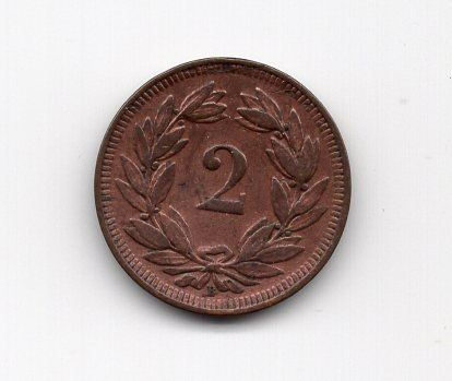Toutes les monnaies: (2481) CH, 2 Rappen, 1904, top stgl – D'occasion à Rüthi (Rheintal) par erdnuessli1 1