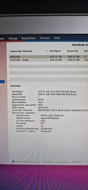 Apple Notebook: Macbook Air 500 GB SSD – Usato da Heitenried venduto da Dengel1 3