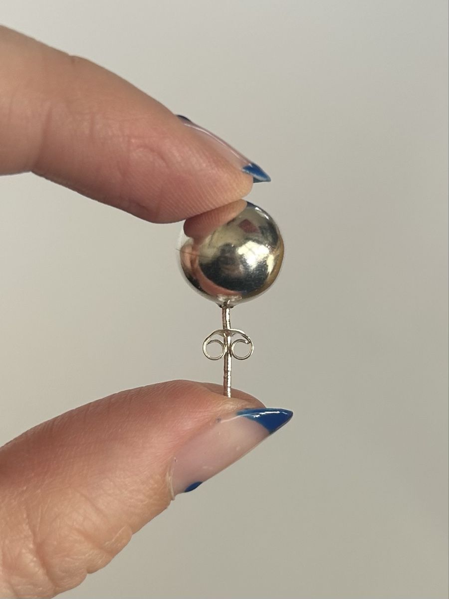 Orecchini pendenti & Orecchini a lobo: Grosse Sterling Silber Kugel Ohrringe – Usato da Bern venduto da Ilikebluegems 3