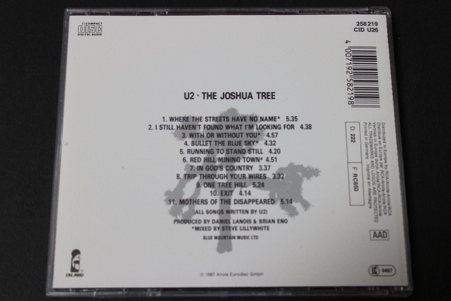 CD: U2 - THE JOSHUA TREE CD 1987 – Usato da Tübach venduto da JamesStone