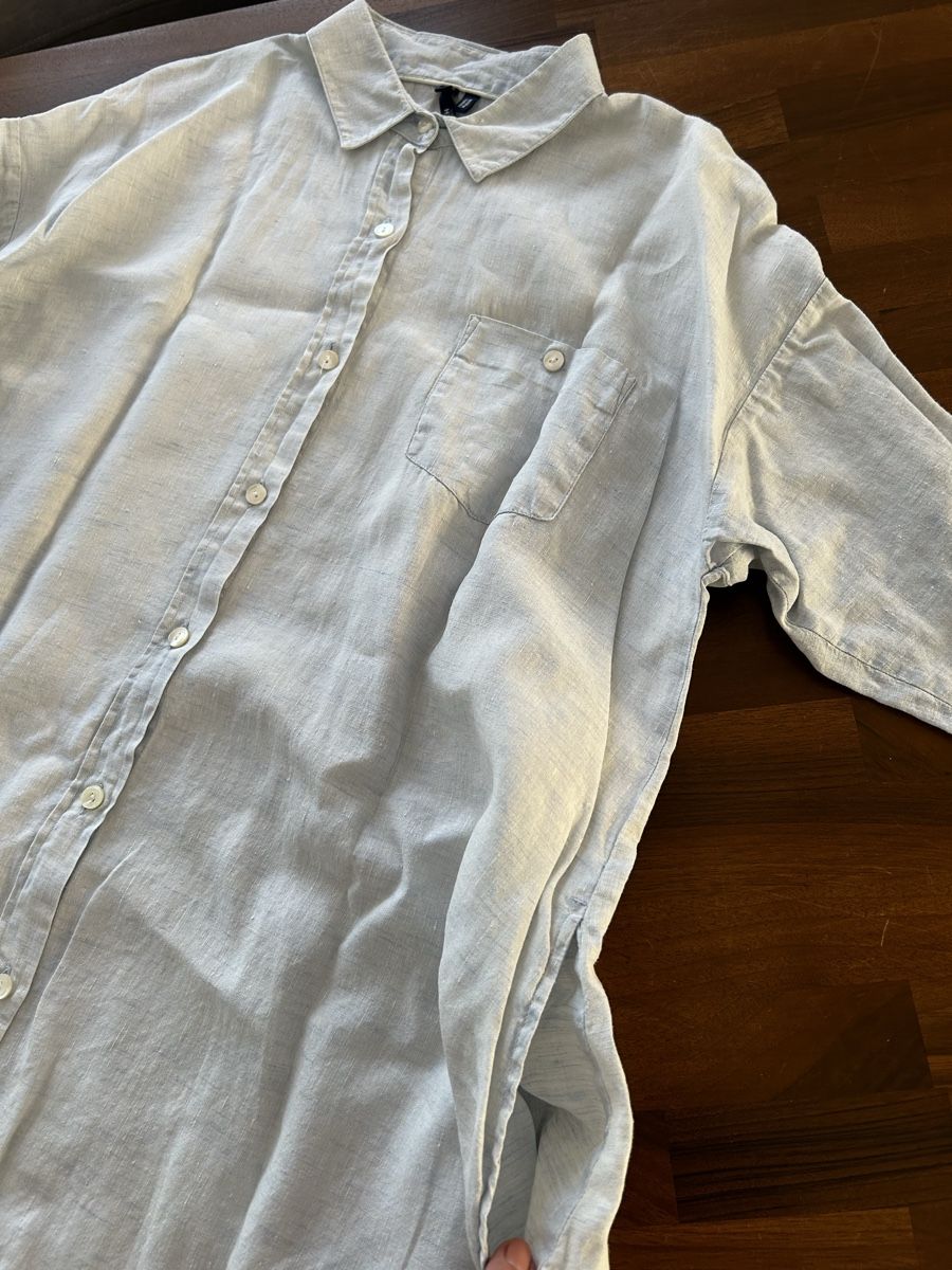 Woolrich Chemisiers: WOOLRICH Leinenbluse / Strandkleid Hellblau – Gr. S – D'occasion à Balsthal par LaLiLu77 3