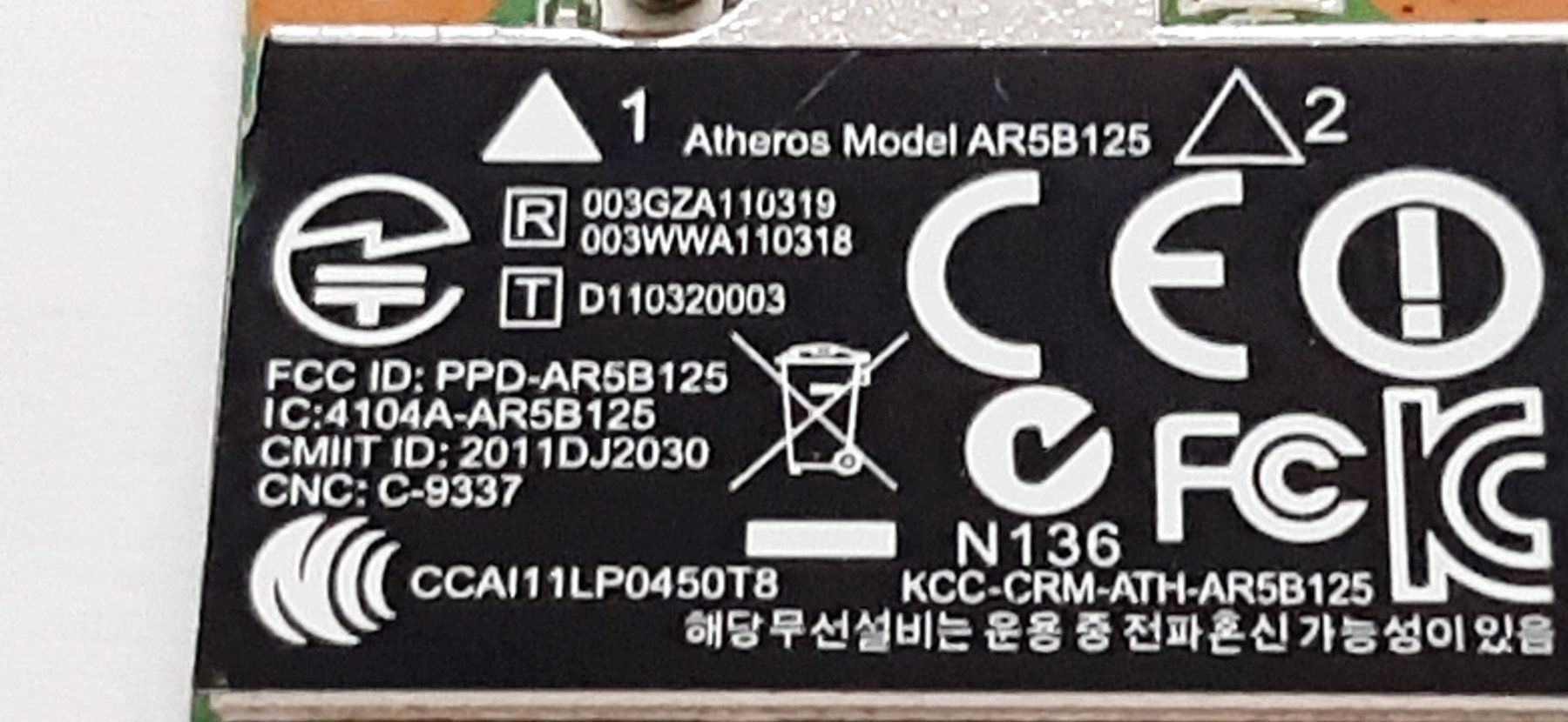 Unità & Adattatore: Wi-Fi Atheros AR5B125 Mini PCI-E Karte – Usato da Magden venduto da Gold-Adler 1