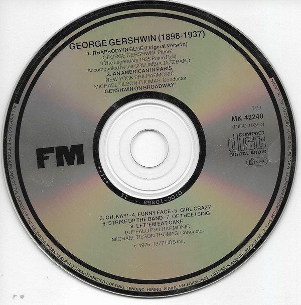 CD: Michael Tilson Thomas plays George Gershwin – Usato da Unterbäch venduto da niquz 2