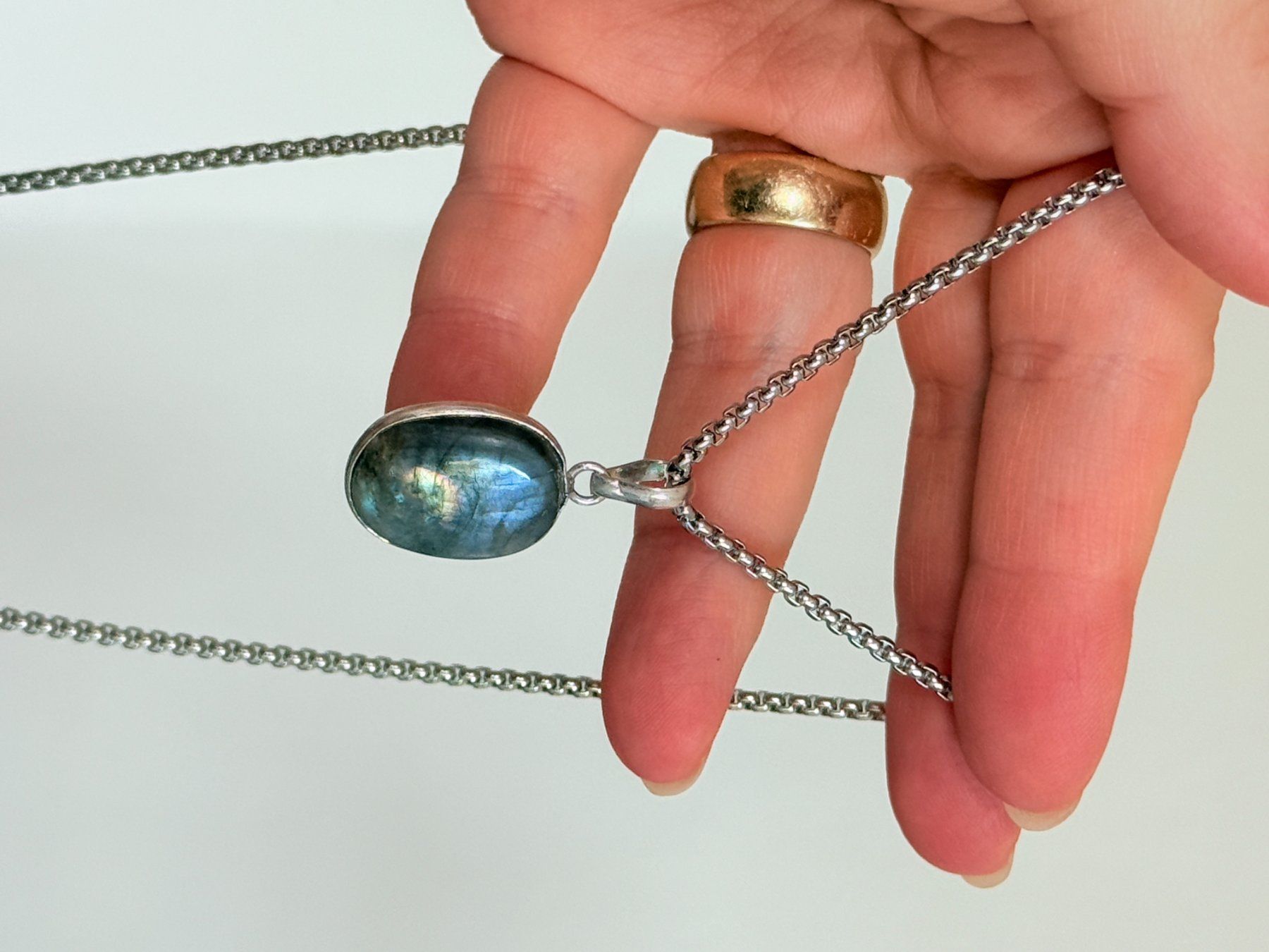 Ketten: Collier labradorite, élégant et tendance ✨ – Neu und originalverpackt aus Genève von AWWA 7