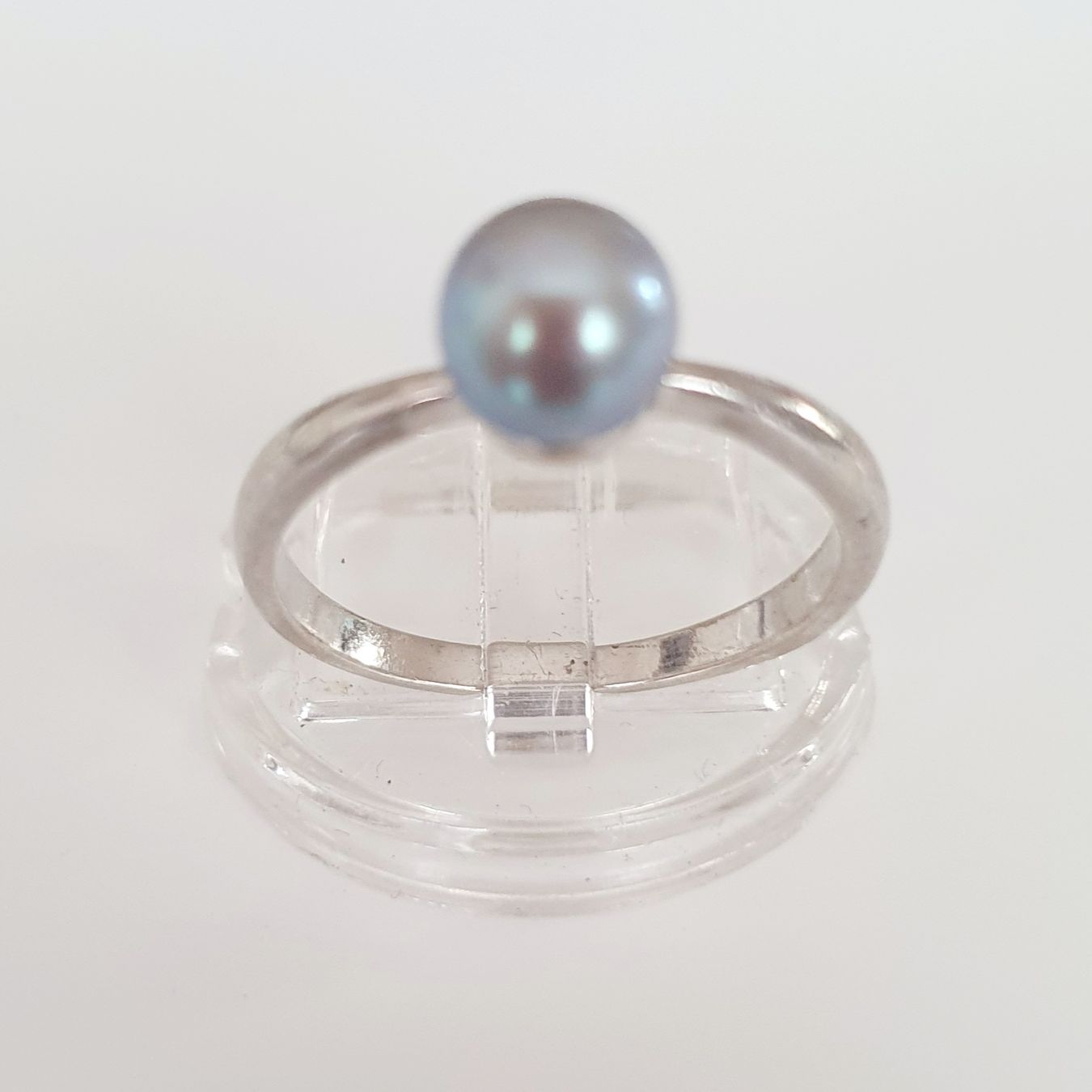 Anelli: Silberring 925 mit grauer Perle, Grösse 19.1 mm. – Usato da Kreuzlingen venduto da Wunderkiste123 5