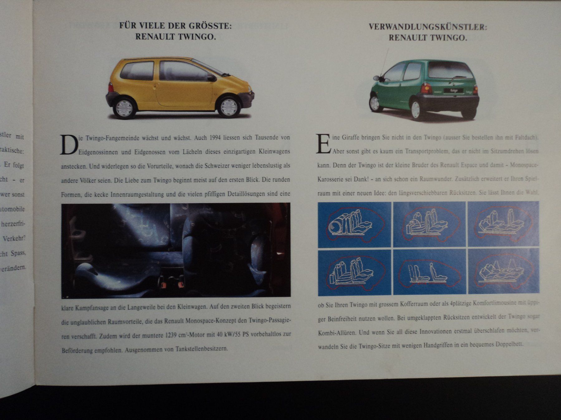 Renault Documenti: Prospekt Renault Programm Twingo I Clio Williams R9 Laguna – Usato da Schwarzenburg venduto da modelCARama